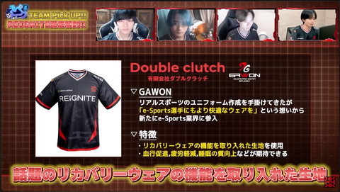 eスポーツ選手の為に、ZERO-TEXが素材をプロデュースした リカバリーウェアが you tubeで紹介されました。