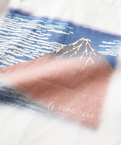 【ZTO-2109P-PRSHT002】葛飾北斎 Back Print White Shirt 凱風快晴